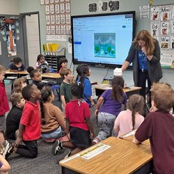 Lakeside Christian School - Kindergarten students conduct a science experiment at Lakeside Christian School in Pinellas County Florida