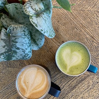Verve Coffee Roasters - Caffe Latte & Matcha Latte (w/ almond milk) - Coffee Roasteries Near Me - Santa Cruz, California Verve Coffee Roasters - Caffe Latte & Matcha Latte (w/ almond milk) - Coffee Roasteries Near Me - Santa Cruz, California
