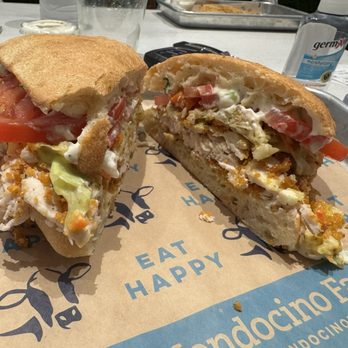 Mendocino Farms - Not so fried chicken sandwich - Salad Near Me - Davis, California Mendocino Farms - Not so fried chicken sandwich - Salad Near Me - Davis, California