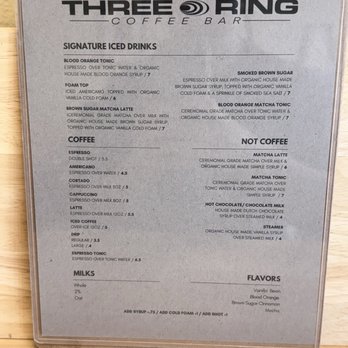 Three Ring Coffee - Menu - Coffee & Tea Near Me - Corona, California Three Ring Coffee - Menu - Coffee & Tea Near Me - Corona, California