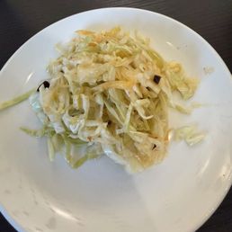 Spicy cabbage salad with sesame dressing