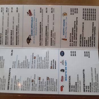 Crabtowne - Drink menu, pages 2-3 - Seafood Near Me - Glen Burnie, Maryland