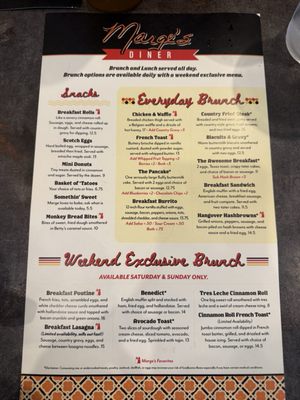 Menu photo 1 Marge's Diner Fargo, ND