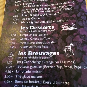 Café l'Innocent - Drink menu - Vegetarian Near Me - Rivière-du-Loup, Quebec Café l'Innocent - Drink menu - Vegetarian Near Me - Rivière-du-Loup, Quebec