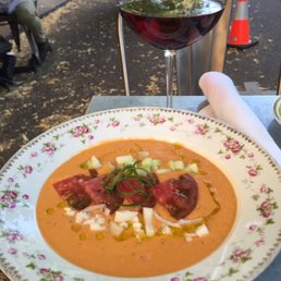 The fresh tomato gazpacho. Perfect on a hot summer night The fresh tomato gazpacho. Perfect on a hot summer night