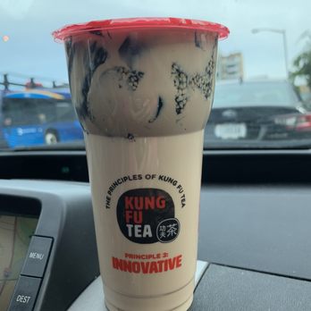 Kung Fu Tea - Taro Milk Tea with herbal jelly - Coffee & Tea Near Me - Flushing, New York