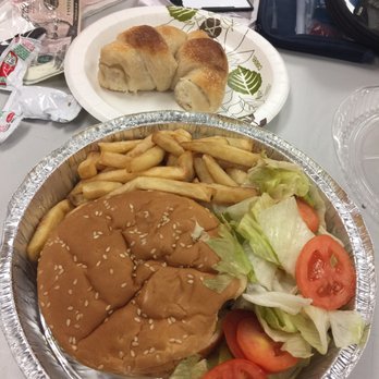 Frantoni's Pizza - Cheeseburger, fries, salad and some knots thrown in - Pizza Near Me - East Meadow, New York Frantoni's Pizza - Cheeseburger, fries, salad and some knots thrown in - Pizza Near Me - East Meadow, New York