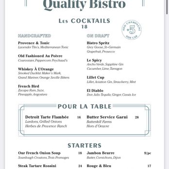 Quality Bistro - Menu - French Near Me - New York, New York Quality Bistro - Menu - French Near Me - New York, New York