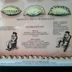 Porteño Central - Placa ensinando como comer empanadas