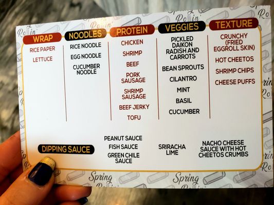 Menu photo 4 Spring Rollin' Albuquerque, NM