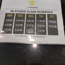Fit Theorem - Falls Church - Class schedule