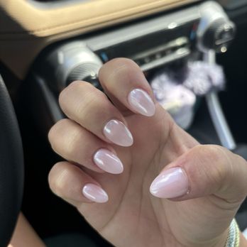 Luxy Nails and Spa - Bubble bath & white chrome - Nail Salons Near Me - Melbourne, Florida