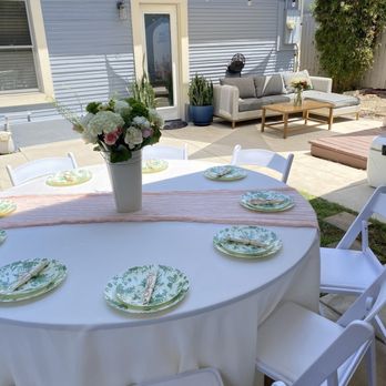 Azul Event Rentals - 66" table with white resin chairs. - Party Equipment Rentals Near Me Azul Event Rentals - 66" table with white resin chairs. - Party Equipment Rentals Near Me
