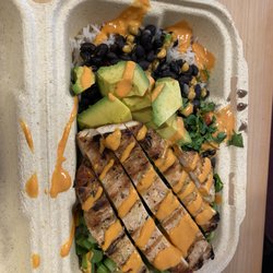 Crave - Marty's bowl-black beans, rice, avocado, grilled chicken