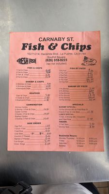 Menu photo 7 Carnaby St. Fish & Chips La Puente, CA
