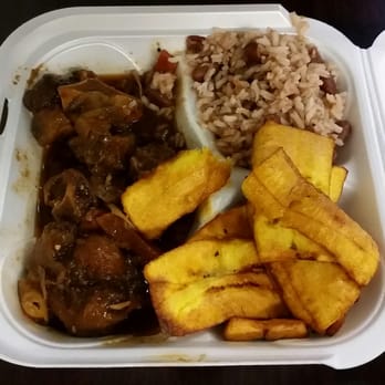 C&M BBQ Grill - Oxtail, rice and beans, and plantains - Caribbean Near Me - Cincinnati, Ohio