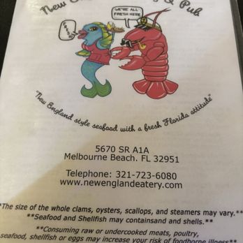 New England Eatery & Pub - Seafood Near Me - Melbourne Beach, Florida
