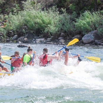Flying Pig Adventures: Yellowstone Whitewater Rafting - Getting knocked off the "bull" - Outdoor Gear Near Me - Gardiner, Montana