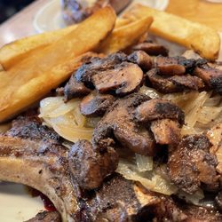 Texan BBQ - Steak, fries, & sweet potato with all the love