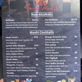 Sushi Moshi - Cocktail menu - Sushi Bars Near Me - League City, Texas Sushi Moshi - Cocktail menu - Sushi Bars Near Me - League City, Texas