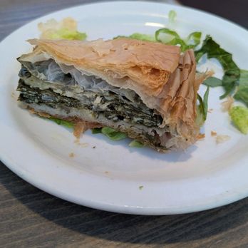 Santorini Greek Cafe - Spanakopita (what's left of it lol) - Greek Near Me - Tucson, Arizona