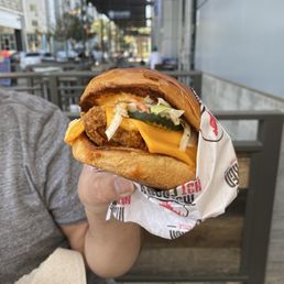 Fried Chicken Sandwich* with cheese Fried Chicken Sandwich* with cheese