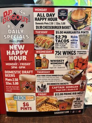 Menu photo 1 DJ's Dugout Miracle Hills Omaha, NE Menu photo 1 DJ's Dugout Miracle Hills Omaha, NE