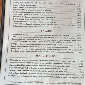 Rockfish Harbor Grill - Menu 9.5.26 - Seafood Near Me - Monterey, California Rockfish Harbor Grill - Menu 9.5.26 - Seafood Near Me - Monterey, California