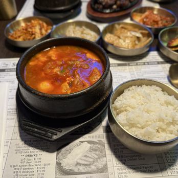 Sura Korean Restaurant - Seafood Tofu Soup with Rice - Korean Near Me - Temecula, California Sura Korean Restaurant - Seafood Tofu Soup with Rice - Korean Near Me - Temecula, California