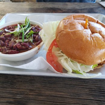 Beachcomber Restaurant - Fish sandwich w/red beans & rice - Seafood Near Me - Saint Augustine, Florida Beachcomber Restaurant - Fish sandwich w/red beans & rice - Seafood Near Me - Saint Augustine, Florida