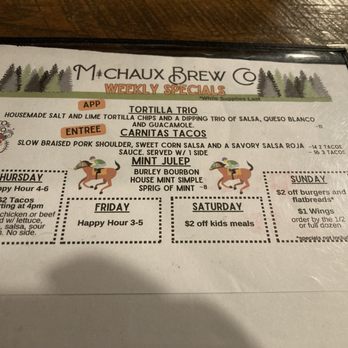 Michaux Brewing Company - Specials Menu - Brewpubs Near Me - Waynesboro, Pennsylvania
