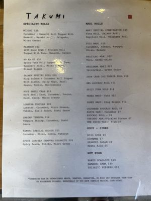 Menu photo 6 Takumi Maui Lahaina, HI Menu photo 6 Takumi Maui Lahaina, HI