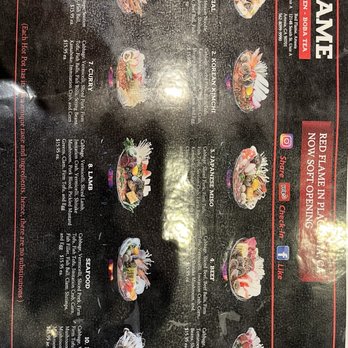 Red Flame - Hot pot menu - Hot Pot Near Me - Westminster, California