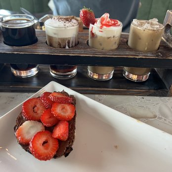 Founders Coffee - St Rose - Seasonal Coffee Flight 10/10 - my favorite was the second from the left, banana something - Coffee & Tea Near Me - Henderson, Nevada