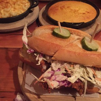 The Eagle Short North - Fried chicken sandwich, spoon bread, Mac and cheese and mashed potatoes (the three best sides!!) - American Near Me - Columbus, Ohio The Eagle Short North - Fried chicken sandwich, spoon bread, Mac and cheese and mashed potatoes (the three best sides!!) - American Near Me - Columbus, Ohio