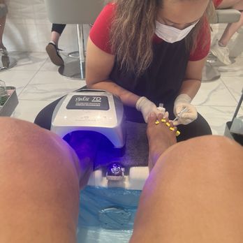 Ultra Nail Boutique - Gel pedicure in relaxation mode . - Nail Salons Near Me - Charlotte, North Carolina Ultra Nail Boutique - Gel pedicure in relaxation mode . - Nail Salons Near Me - Charlotte, North Carolina