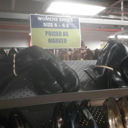 Shoes were organized by male/female/kids than by size and color. Most were in the $9 range, some higher, very few lower. Shoes were organized by male/female/kids than by size and color. Most were in the $9 range, some higher, very few lower.