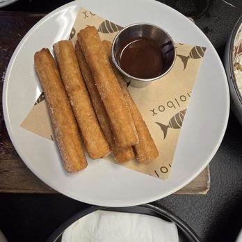 Holbox - Churros with chocolate sauce - Latin American Near Me - Los Angeles, California