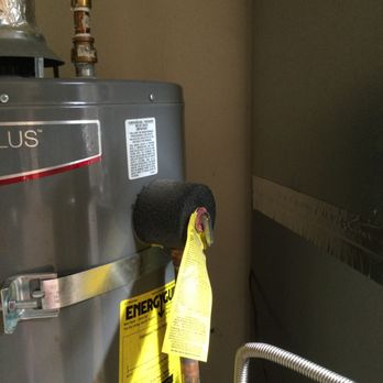 Bouchey's Air Conditioning - water heater space next to a-coil. - Heating & Air Conditioning/HVAC Near Me - Escondido, California