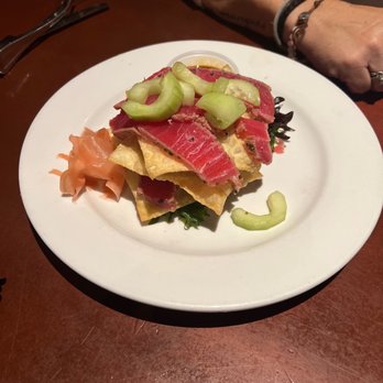 Bullfish Grill - Ahi Tuna Wonton Stack - Steakhouses Near Me - Pigeon Forge, Tennessee