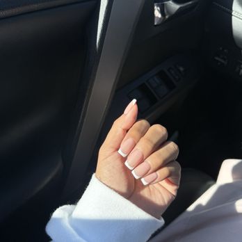Captivate Nail Spa - square french nails - Nail Salons Near Me - Fullerton, California