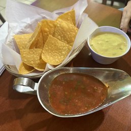 Chips, salsa, and queso Chips, salsa, and queso