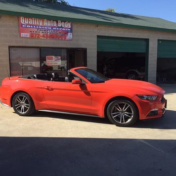 Quality Auto Body - Nothing says summer like a top-down beautifully colored Mustang! - Body Shops Near Me - Lewisville, Texas Quality Auto Body - Nothing says summer like a top-down beautifully colored Mustang! - Body Shops Near Me - Lewisville, Texas