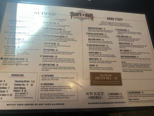 Menu photo 2 Tavern On Main Crown Point, IN Menu photo 2 Tavern On Main Crown Point, IN