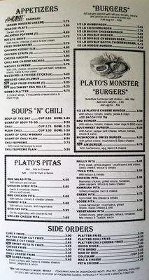 Menu photo 5 Plato's Place Garden City, MI