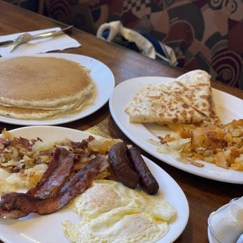 Daiva's Grille - Breakfast Quesadilla Breakfast Combo w/ Pancakes - Diners Near Me - Philadelphia, Pennsylvania