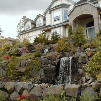 Matt Sander Landscape Services - a waterfall in front of a house - Landscaping Near Me - Tigard, Oregon Matt Sander Landscape Services - a waterfall in front of a house - Landscaping Near Me - Tigard, Oregon