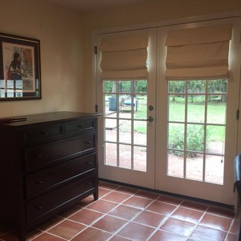 Polished Living - Guest Bedroom Custom Roman Shades with blackout liners - Shades & Blinds Near Me Polished Living - Guest Bedroom Custom Roman Shades with blackout liners - Shades & Blinds Near Me