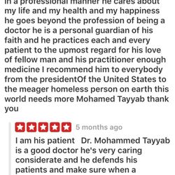 Tayyab Muhammad MD - Doctor Tayyab is a great doctor ! He's not a buddy! Nor pal He's a medical doctor!