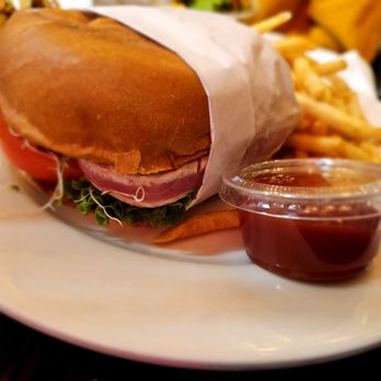 Nikka Fish Market and Grill - Seared Ahi Tuna Burger with fresh avocado, mango sauce, chipotle sauce. - Seafood Near Me - Goleta, California Nikka Fish Market and Grill - Seared Ahi Tuna Burger with fresh avocado, mango sauce, chipotle sauce. - Seafood Near Me - Goleta, California